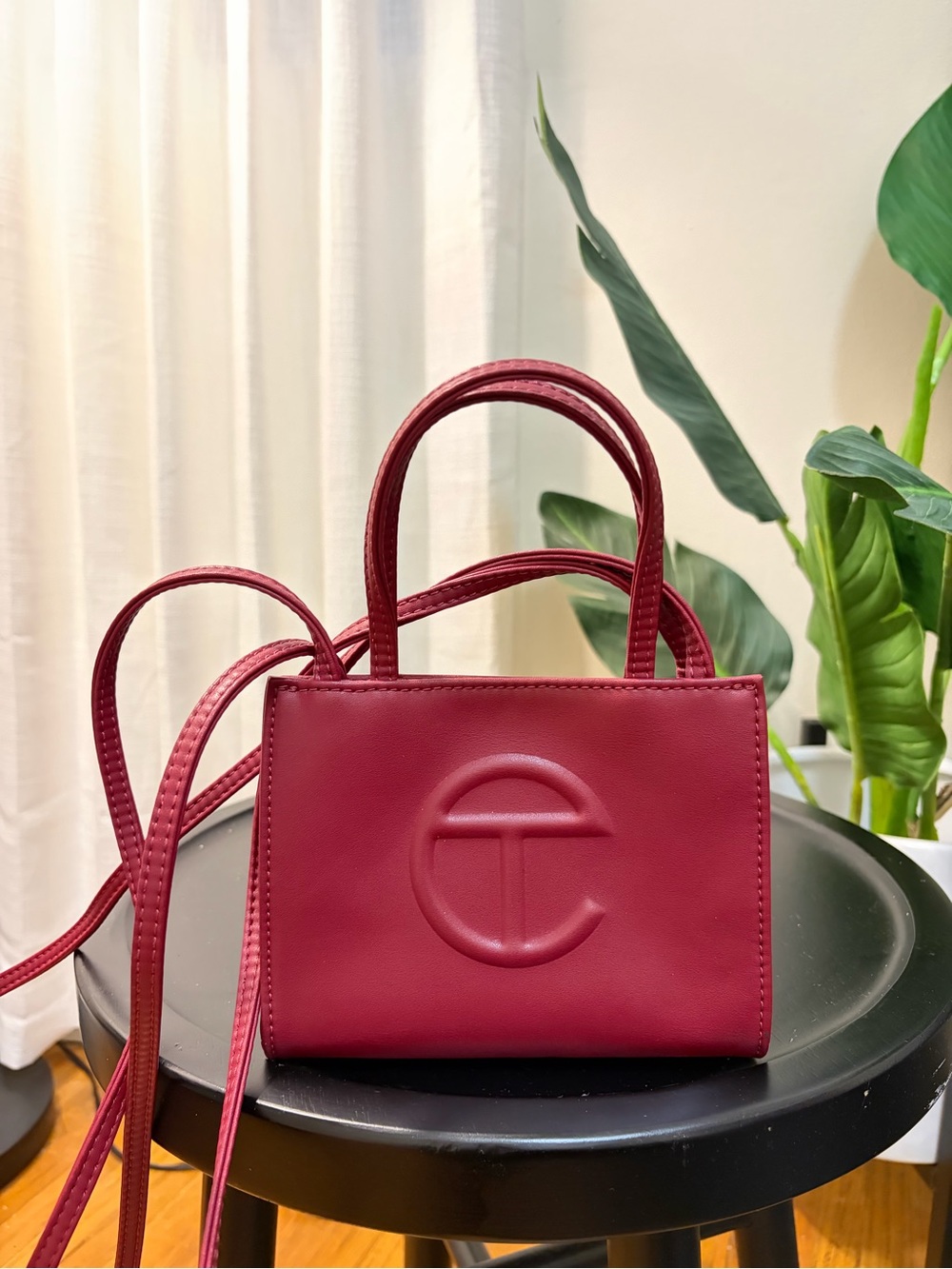 Telfar Oxblood Small Shopping Bag